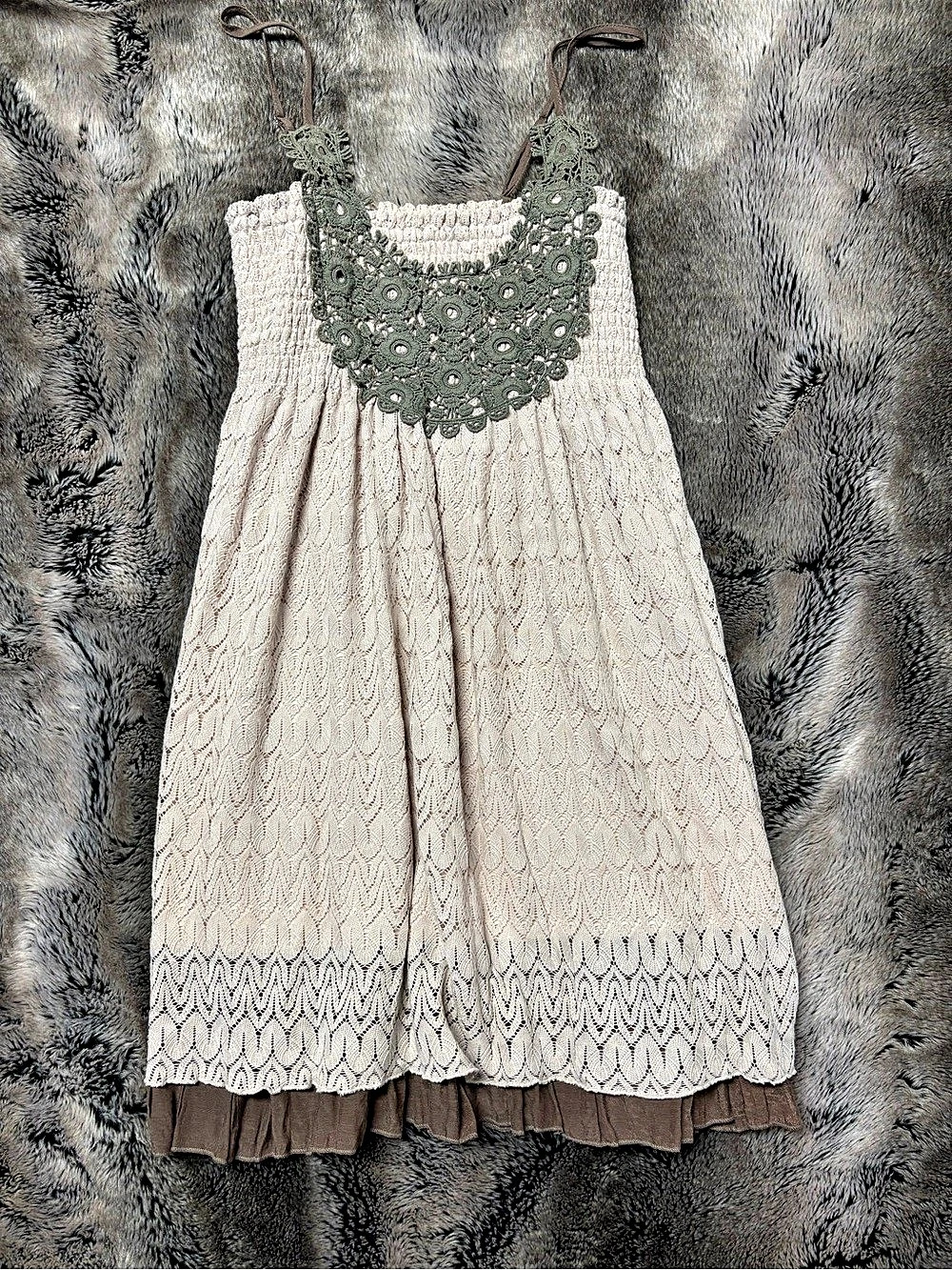Altard State Girls Crochet Floral Dress Size Small
